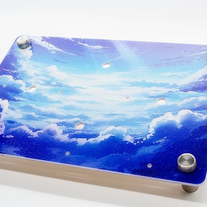 Großer Gunpla-Acryl-Sky-Display-Sockel mit Abstandshaltern | 1/100 und 1/144 MG HG RG | Wandmontierbar | Hardware im Lieferumfang enthalten