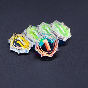 Conjunto de fichas TCG de contador de energia de acrílico iridescente 1