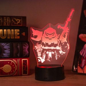 Lampe LED Gundam Zeon Zaku découpée au laser