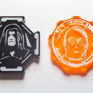 Acrylic Imperial and Rebel Reminder Tokens