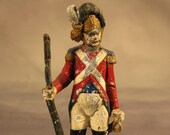 Extremely Rare Antique Lead Toy Soldier French Grenadier Infantry Man Circa 1795 Unusually Large 6 7 8 quot 17.5cm tall