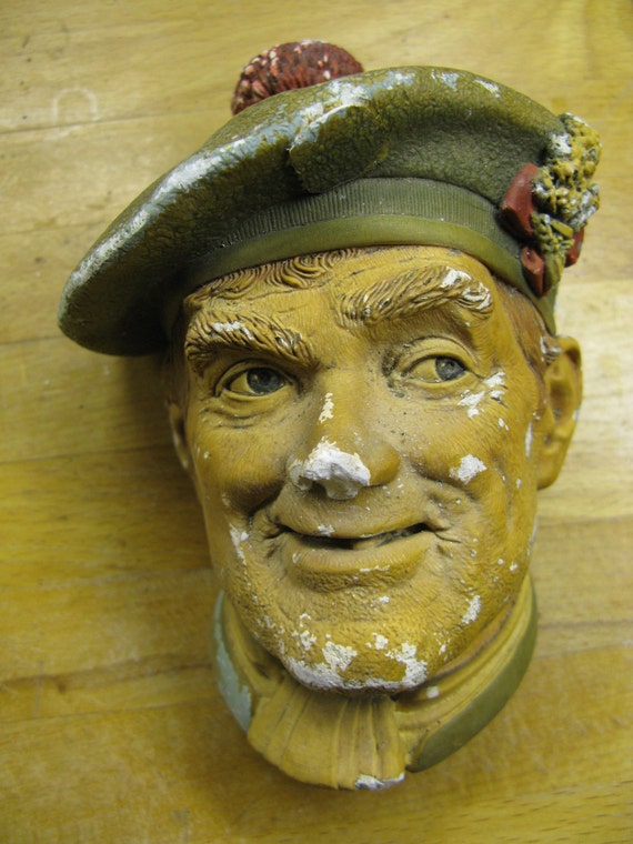 Vintage Collectable Bossons Chalk Head Sculpture Hand Painted Etsy