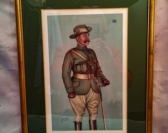 Original Antique Edwardian Vintage Vanity Fair Spy Print Men Of The Day The Statesman Lord Chesham Imperial Yeomanry