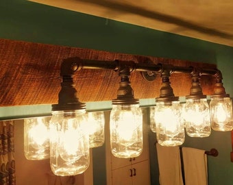 mason jar lighting blue mason jar lighting bathroom vanity or dining room table industrial light fixture jar lighting etsy mason jar lighting blue mason jar lighting bathroom vanity or dining room table industrial light fixture jar lighting etsy