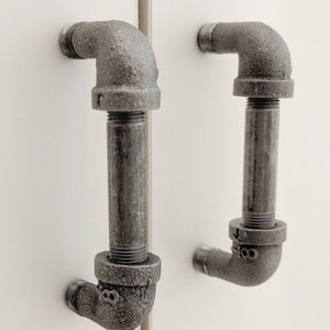 Drawer and Cabinet Pulls - Industrial Kitchen Bathroom Handles - Rustic Pipe Furniture Handles