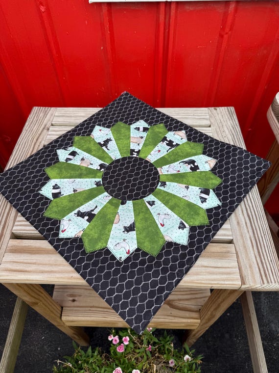 Table Topper - Farm Friends Quilted Table Topperr - #QR-82