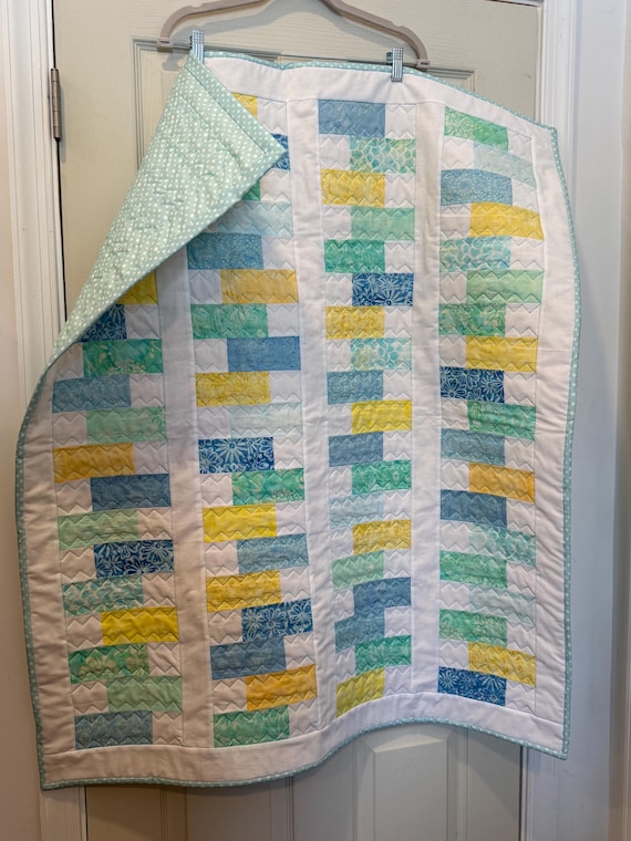 Baby Quilt - Baby Boy Surfer Dude Quilt - #BQ-46