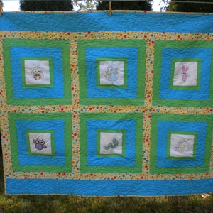 Baby Quilt - Happy Baby Creatures Baby Quilt - #BQ-017