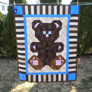 Baby Quilt - Teddy Bear Baby Quilt - #BQ-004