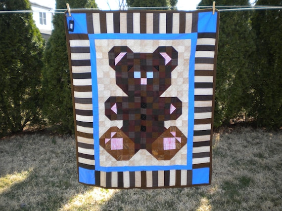 Baby Quilt - Teddy Bear Baby Quilt - #BQ-004