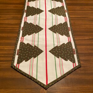 Table Runner - RagsToRunners Collection - Christmas Tree Quilted Table Runner - #QR-60