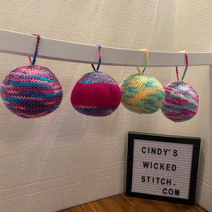 Ornaments - Scandinavian Knitted Ornaments Set of 4 - #KBS-21
