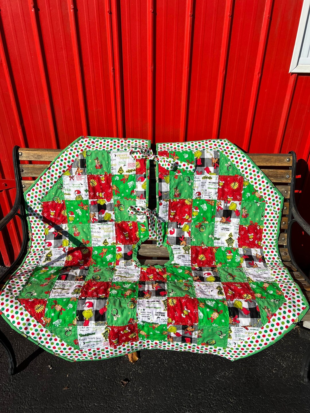 Tree Skirt Merry Grinchmas Quilted Tree Skirt TS7 Etsy