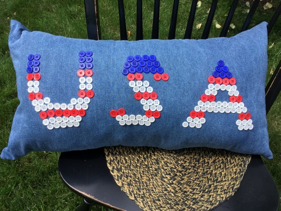 Pillow - USA Buttons Pillow - #QP-51