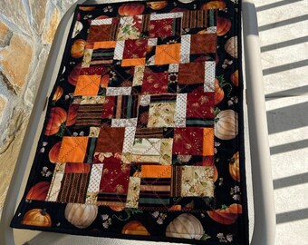 Table Runner - Pumpkin Pleasure Quilted Table Runner - #QR-65