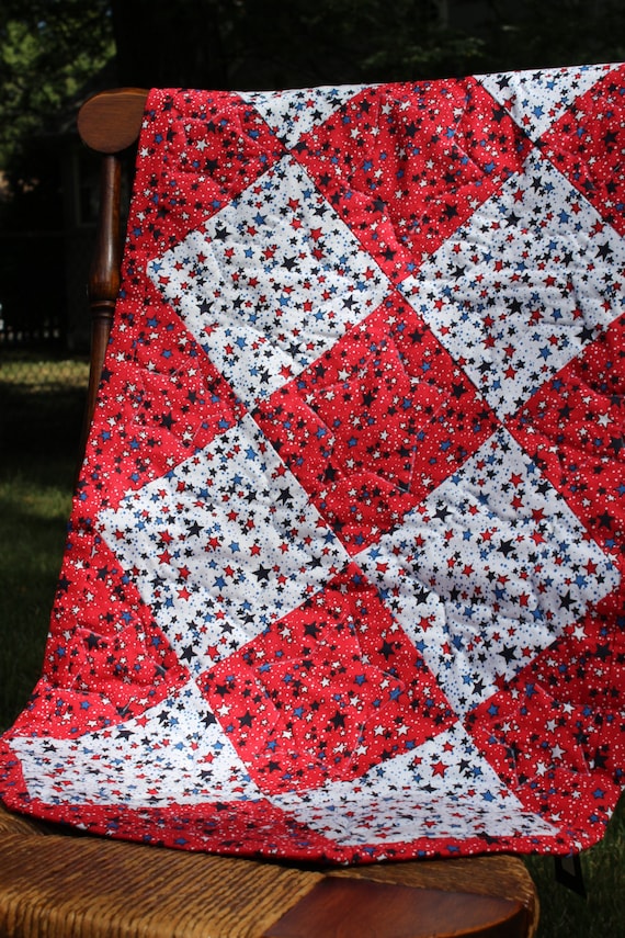 Table Runner - Patriotic Shoofly Quilted Table Runner - #QR-007