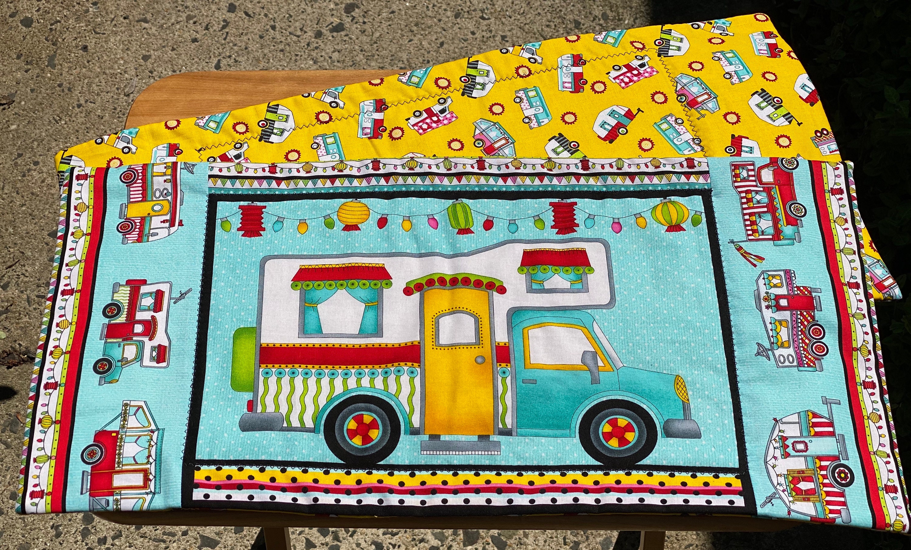 Placemats Class C RV Camping Palooza Set of 2 Quilted Etsy