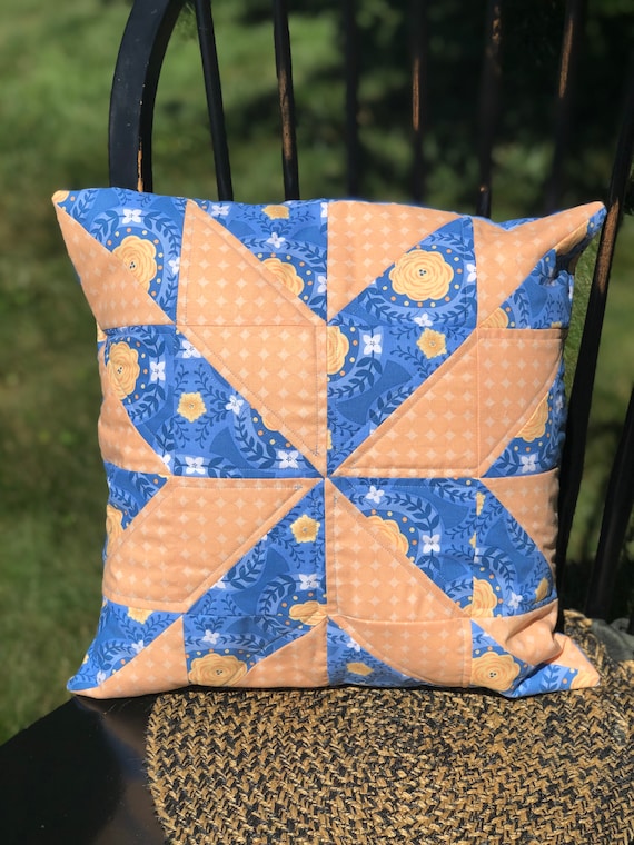 Pillow - Blue Sorbet Star Quilted Pillow - #QP-74