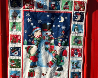 Advent Calendar - Snowman Christmas Quilted Advent Calendar - #AC-136