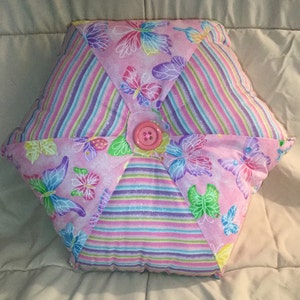 Pillow - Pastel Butterfly Pillow w/ Buttons - #QP-22