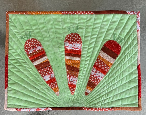 Candle Pad - Three Carrots Shine Quilted Candle Pad - #CP-7