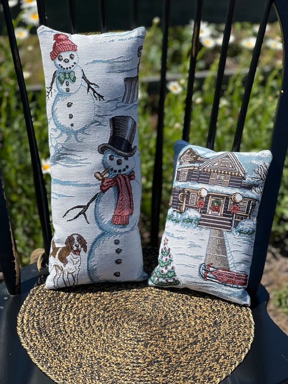 Pillows - Christmas at Home Tapestry Pillow Set (2) - #QP-163