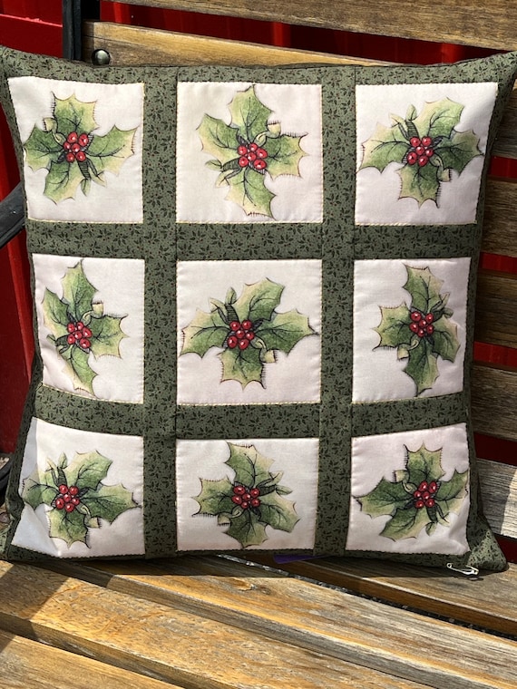 Pillow - Happy Holly Days Quilted Pillow Set - #QP-170