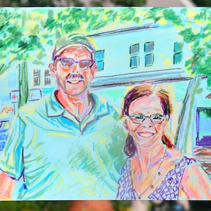 Colored Pencil Portrait Drawing from photo - custom commission