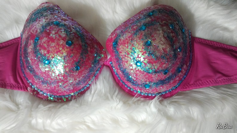 Cotton Candy Swirl Rave Bra Festival bra Rave Outfit EDC Rave Bra