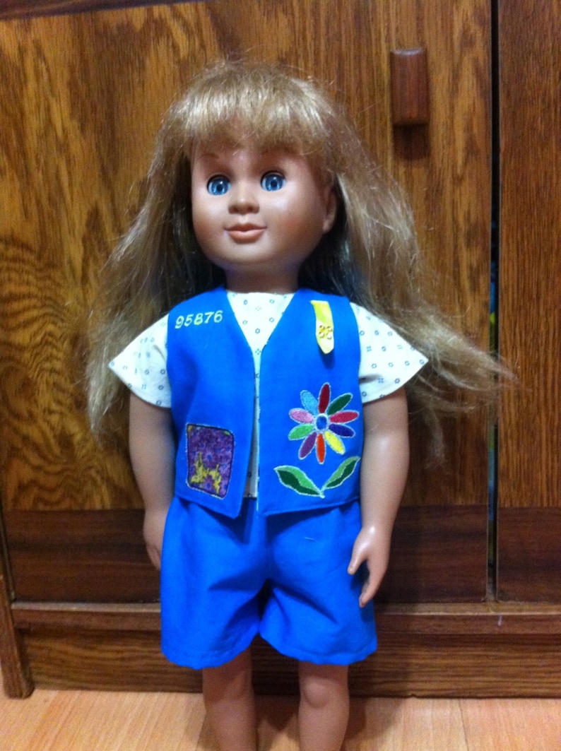 Daisy Girl Scout Uniform for American Girl Size Dolls. Includes Vest