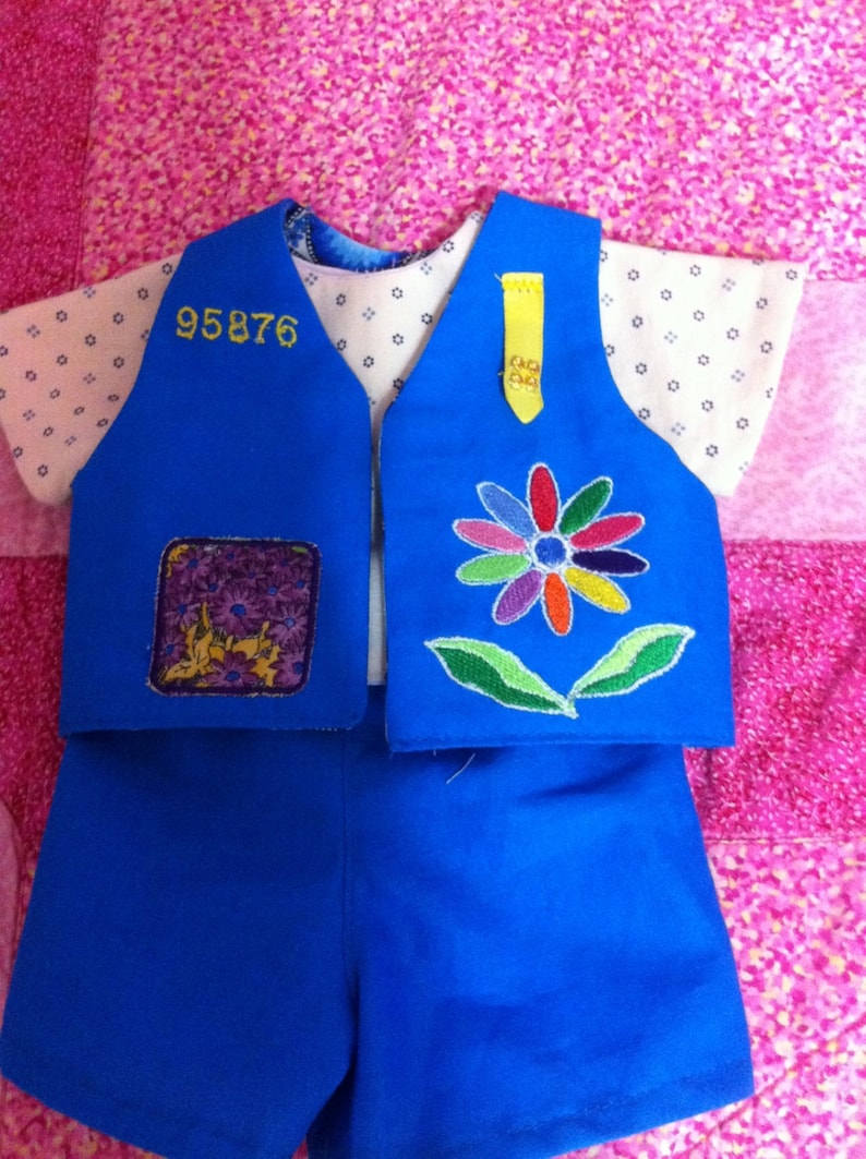 Daisy Girl Scout Uniform for American Girl Size Dolls. Includes Vest