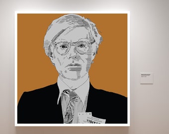 Andy Warhol Portrait - Art Print - 12" x 12"