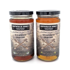 Raw Honey, Blackberry, Wildflower, 1lb Raw Honey, Beekeeper direct, Natural Honey, Western Washington, 100% Pure Honey, Sweet