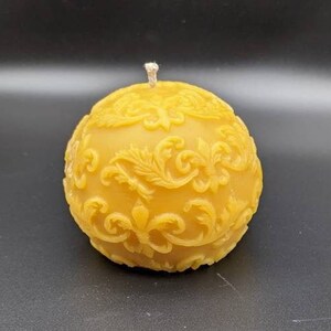 Bienenwachskerzen, Fleur-de-lis - Kugelkerze, 100% reine Bienenwachskerze