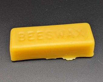 1 oz Natural Beeswax Bar, Shipwreck Honey, Honey Cappings Beeswax