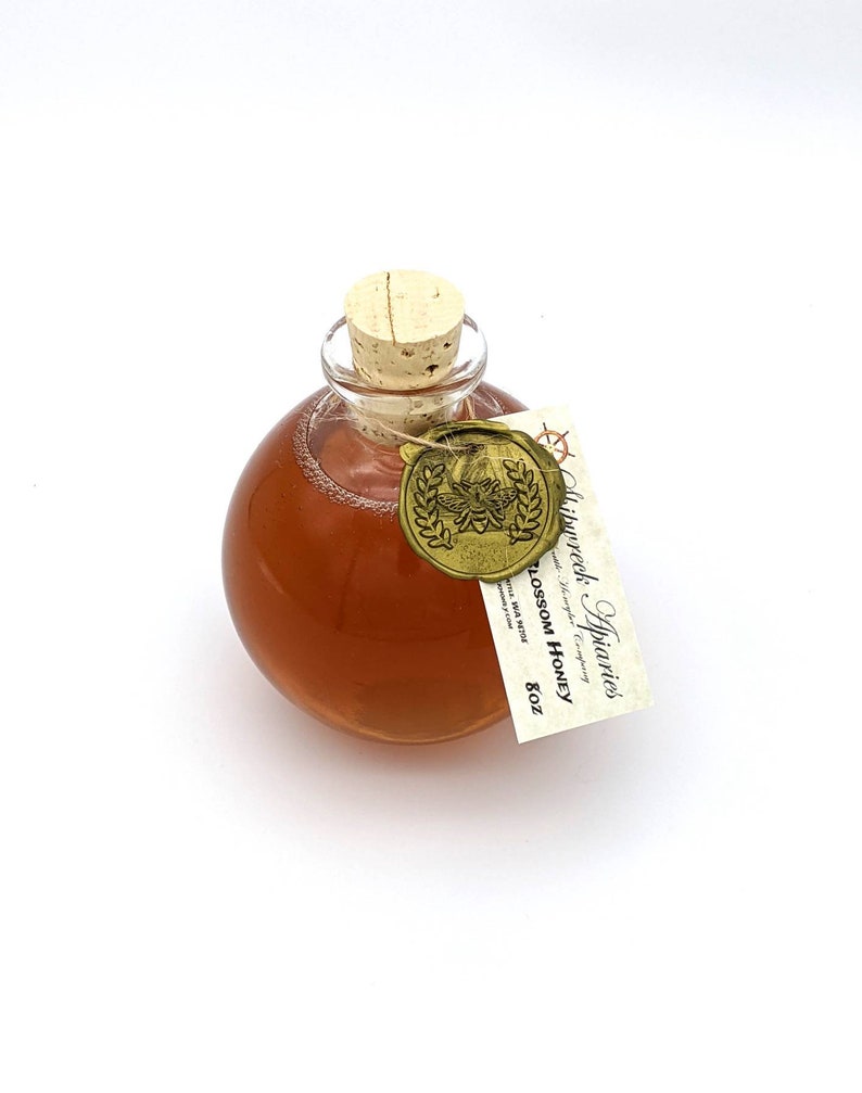 Raw Honey Blackberry Wildflower Flagon corked jar Natural image 3