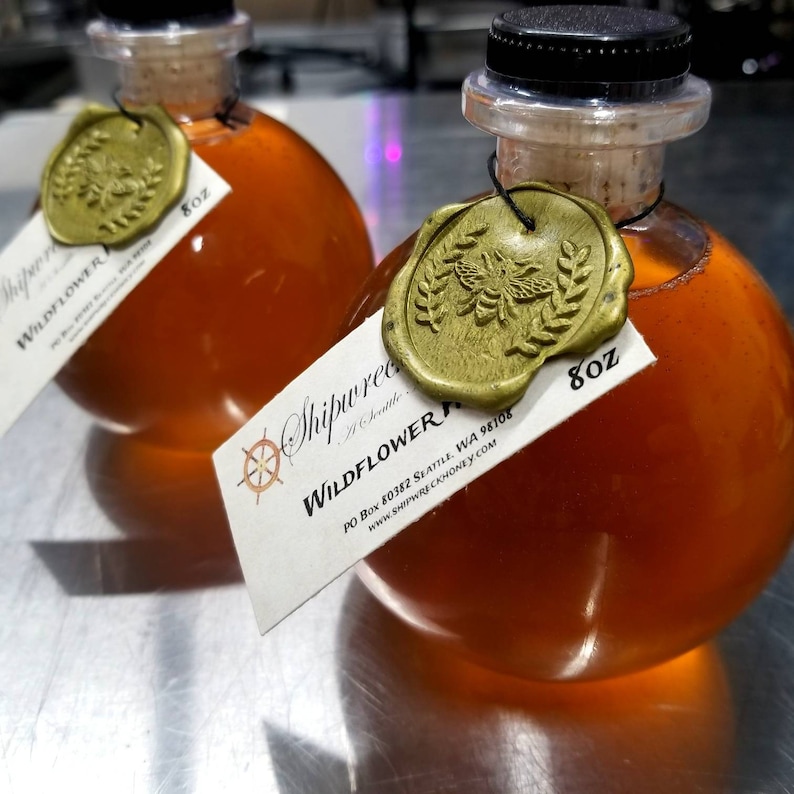 Raw Honey Blackberry Wildflower Flagon corked jar Natural image 7