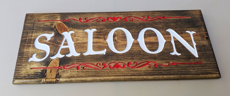 Saloon Sign old west font Bar decor