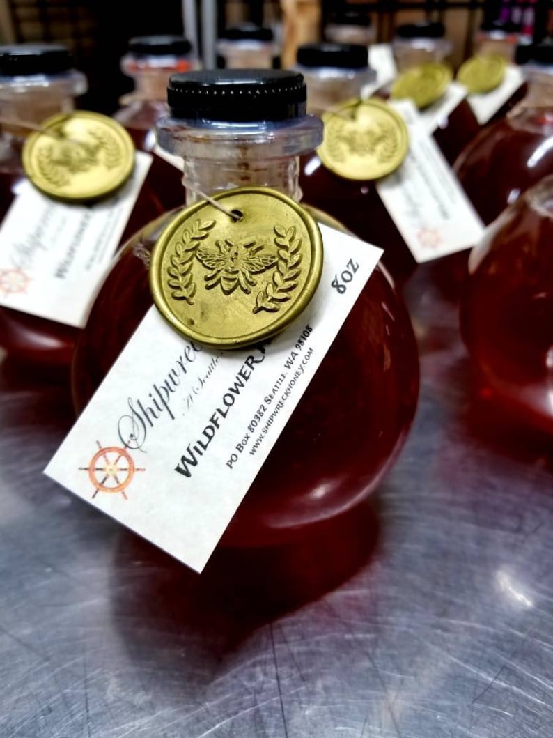 Raw Honey Blackberry Wildflower Flagon corked jar Natural image 5