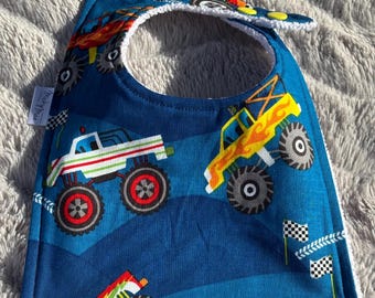 Big Truck Print Baby Bib – Soft Cotton Absorbent Microfiber | Big Car Bib for Babies| Baby Shower Gift