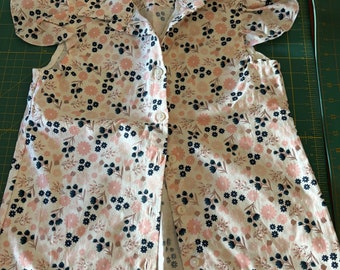 girls blouse size 10 collard shirt one of a kind OOAK