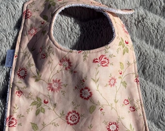 Vintage Floral Print Baby Bib – Soft Cotton Absorbent Microfiber | Delicate Floral Bib for Babies| Baby Shower Gift