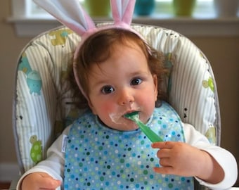 Limited Edition Blue Dots Baby Bib – Soft Cotton & Absorbent Microfiber | Handmade Baby Bib | Unique Baby Shower Gift
