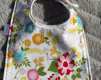 Floral Girls Print Baby Bib – Soft Cotton Absorbent Microfiber | Floral Bib for Babies| Baby Shower Gift