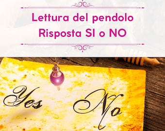 Lettura Pendolo SI o NO entro 24 ore - Divinazione Personalizzata e Risposte Immediate - Consulto Privato - File PDF accurato incluso