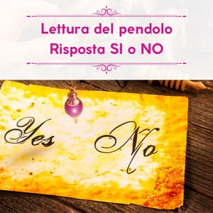 Lettura del pendolo Sì o no Risposta / lettura del pendolo / domanda e risposta previsione futuro / guida personale / risposta si o no