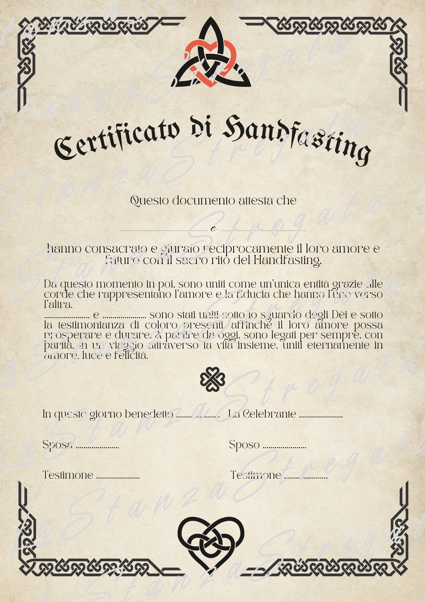 Handfasting Certificate Ceremony Cord Ribbon 6pk