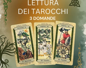 Lettura dei Tarocchi: 3 Domande - Predizione del futuro - consulto privato e accurato - risposta veloce