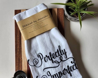 Perfectly Imperfect Kitchen Towel, Flour Sack Towel, Tea TowelHigh quality, tightly woven 100 % cotton.