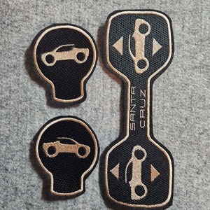 Car Coaster Trio for Santa Cruz Truck 2022 and 2023, Console accessory and Backseat Doors Cup Holder.